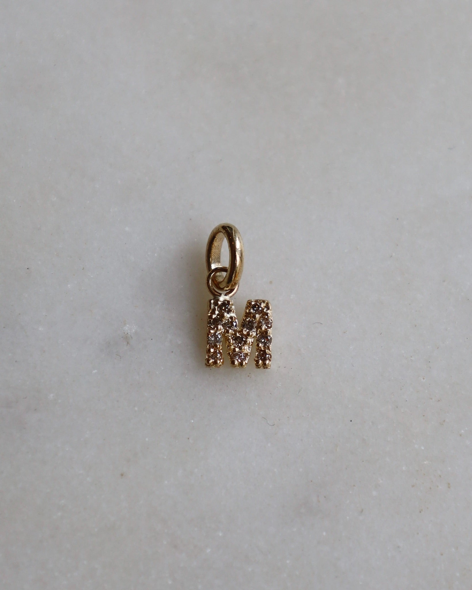 Mini Diamond Initial Charm