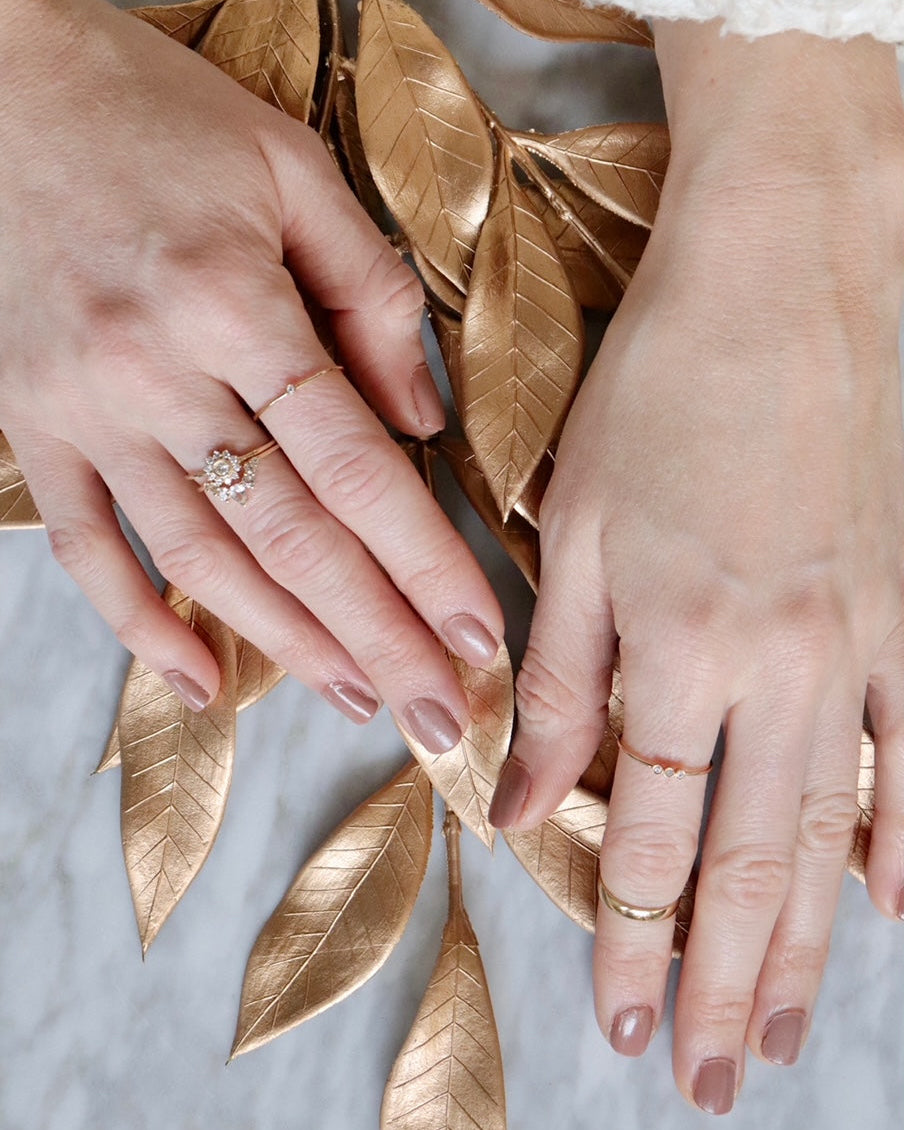 14kt Diamond Trio Ring