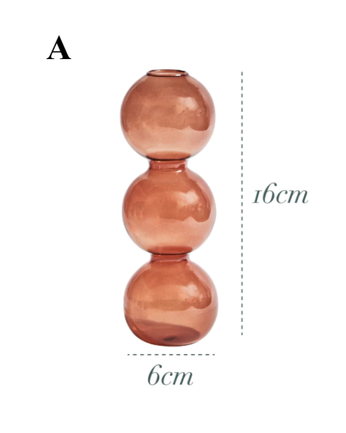 Brown Glass Candlestick Holder