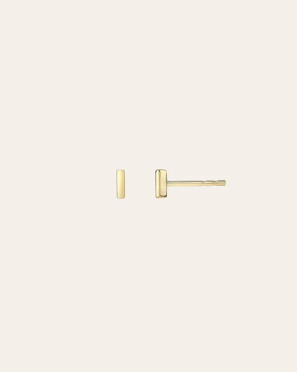 Mini Gold Bar Stud Earring (single)