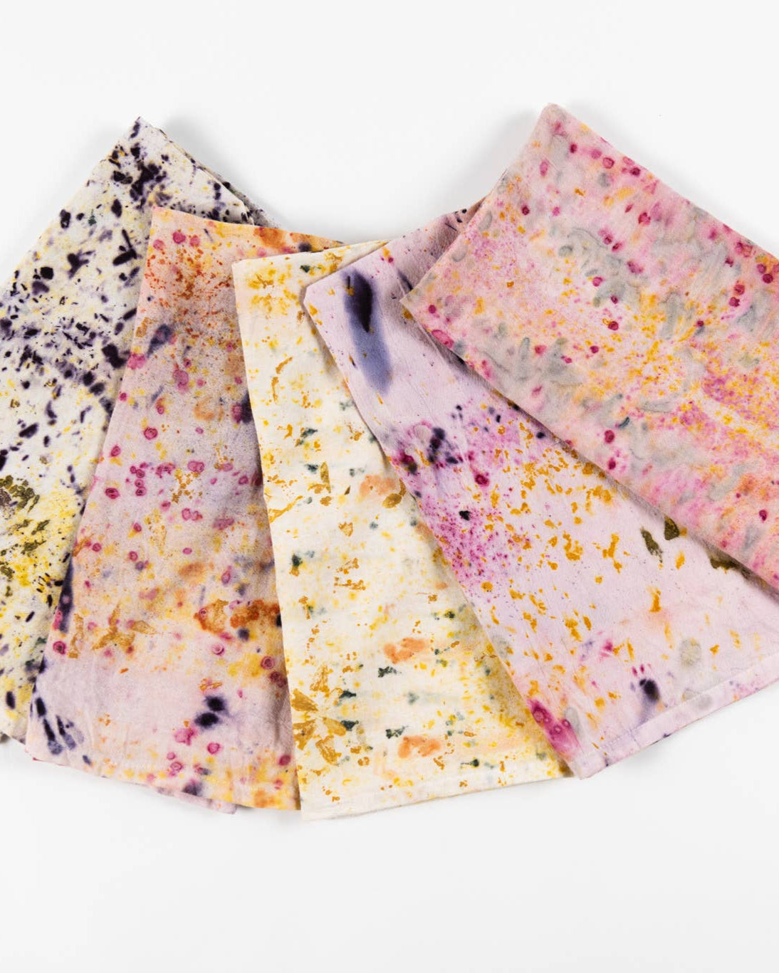 Abstract Botanically Dyed Tea Towel