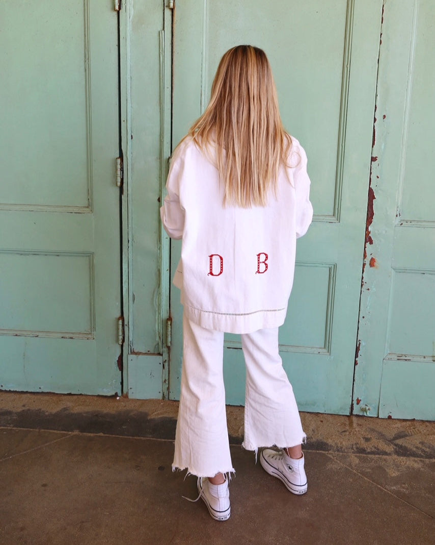 Handmade Linen Embroidered Shirt Coat