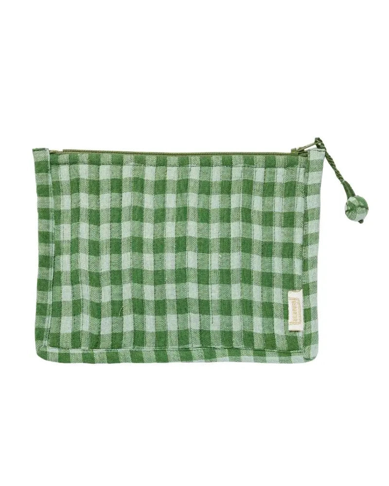 Small pouch - Green Gingham