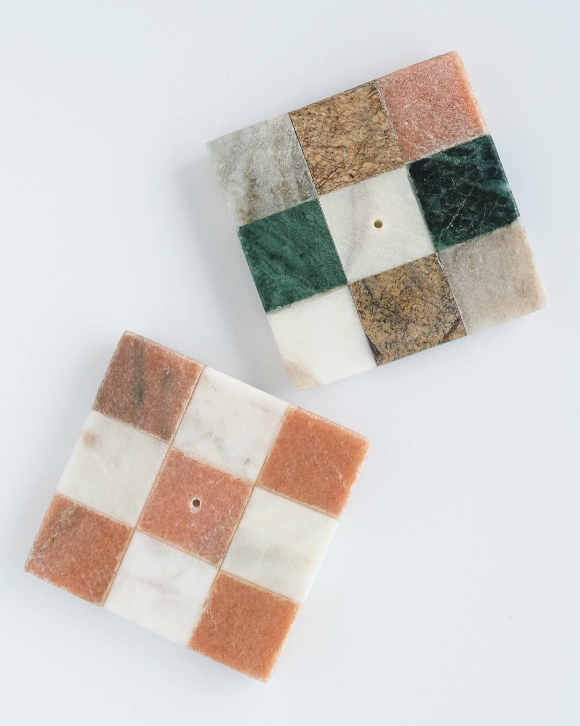 Marble Checks Incense Holder