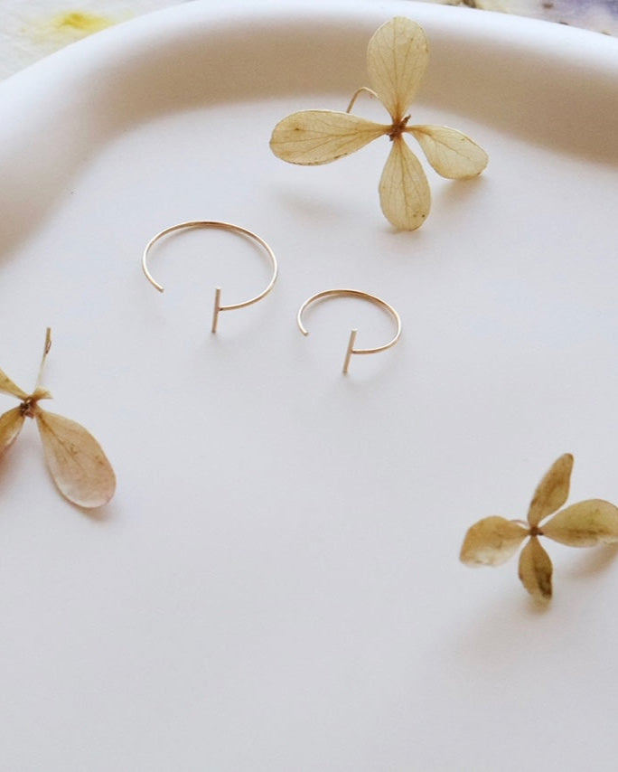 Bamboo Hoop Earring (single)