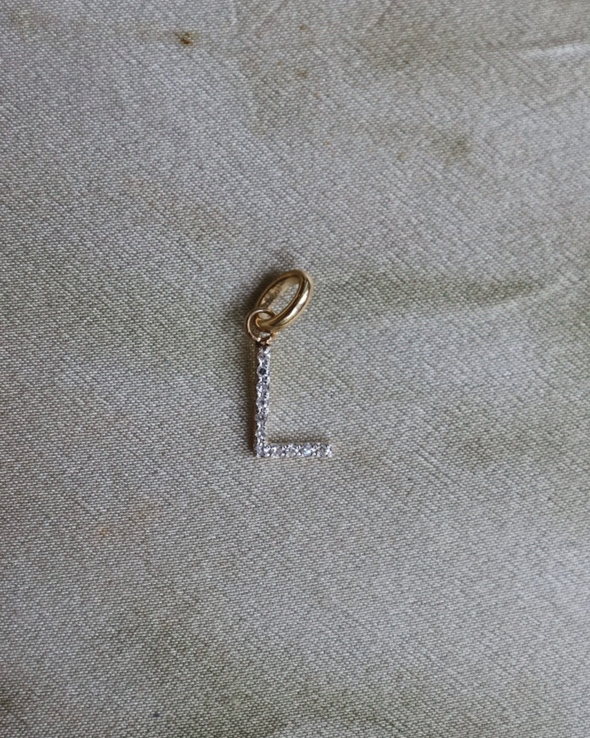 Diamond Initial Pendant