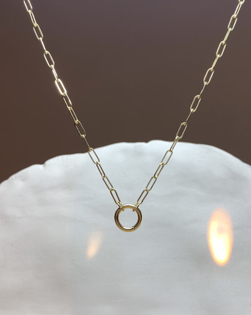 Paperclip Charm Holder Necklace