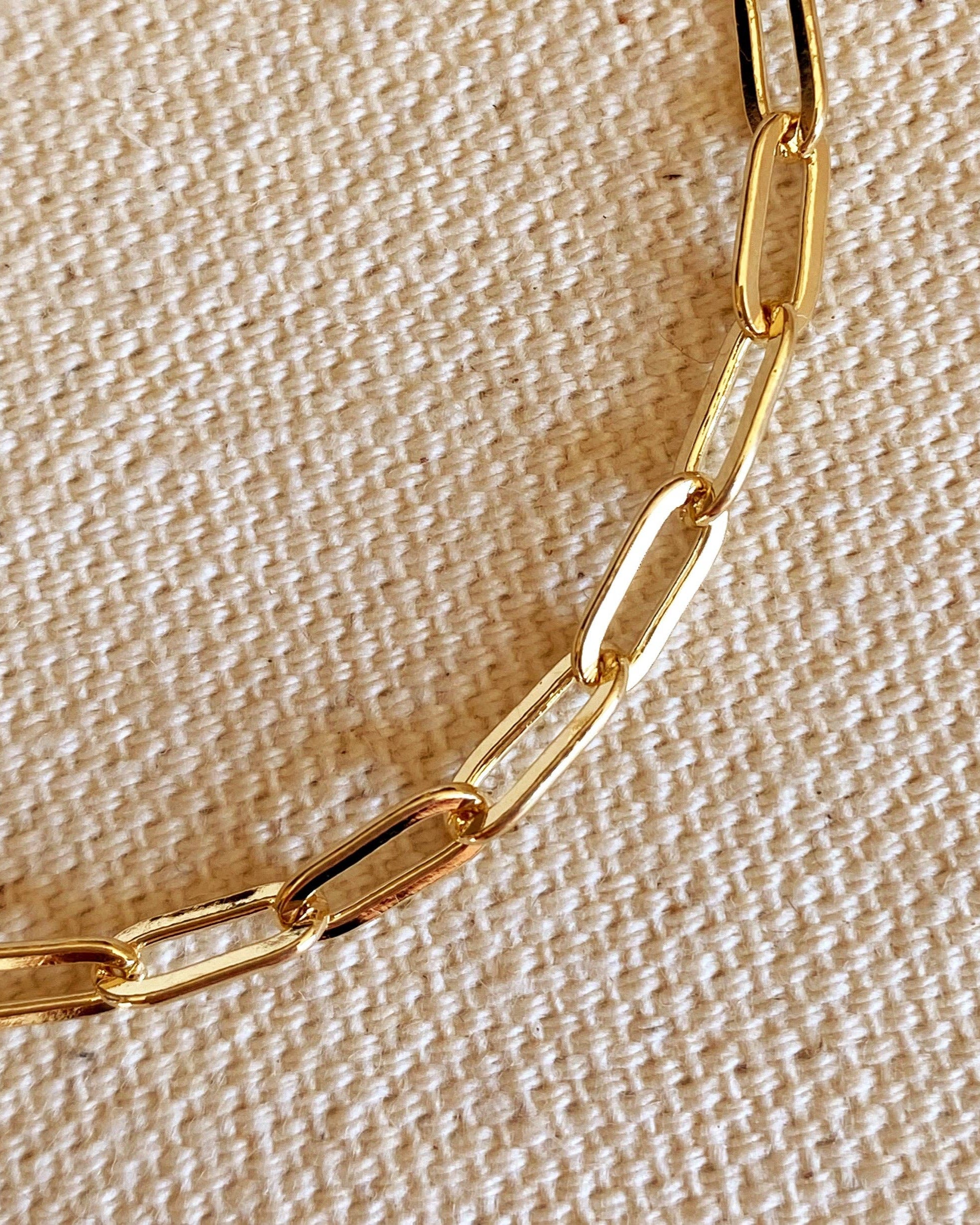 Small Link Paperclip Bracelet- Charmbar