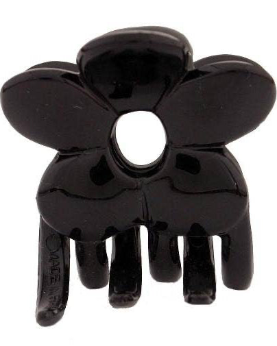 Small Flower Clamp Black Hair Claw