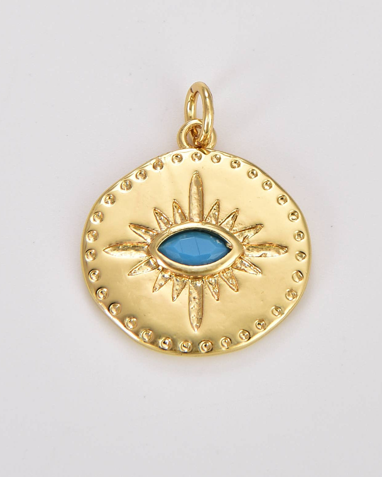 Blue Evil Eye Medallion Charm