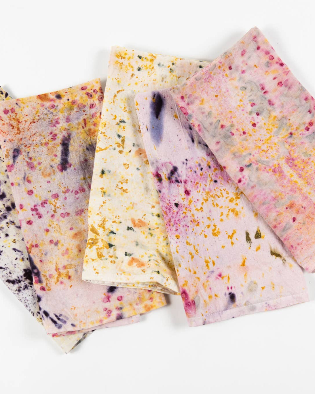 Abstract Botanically Dyed Tea Towel