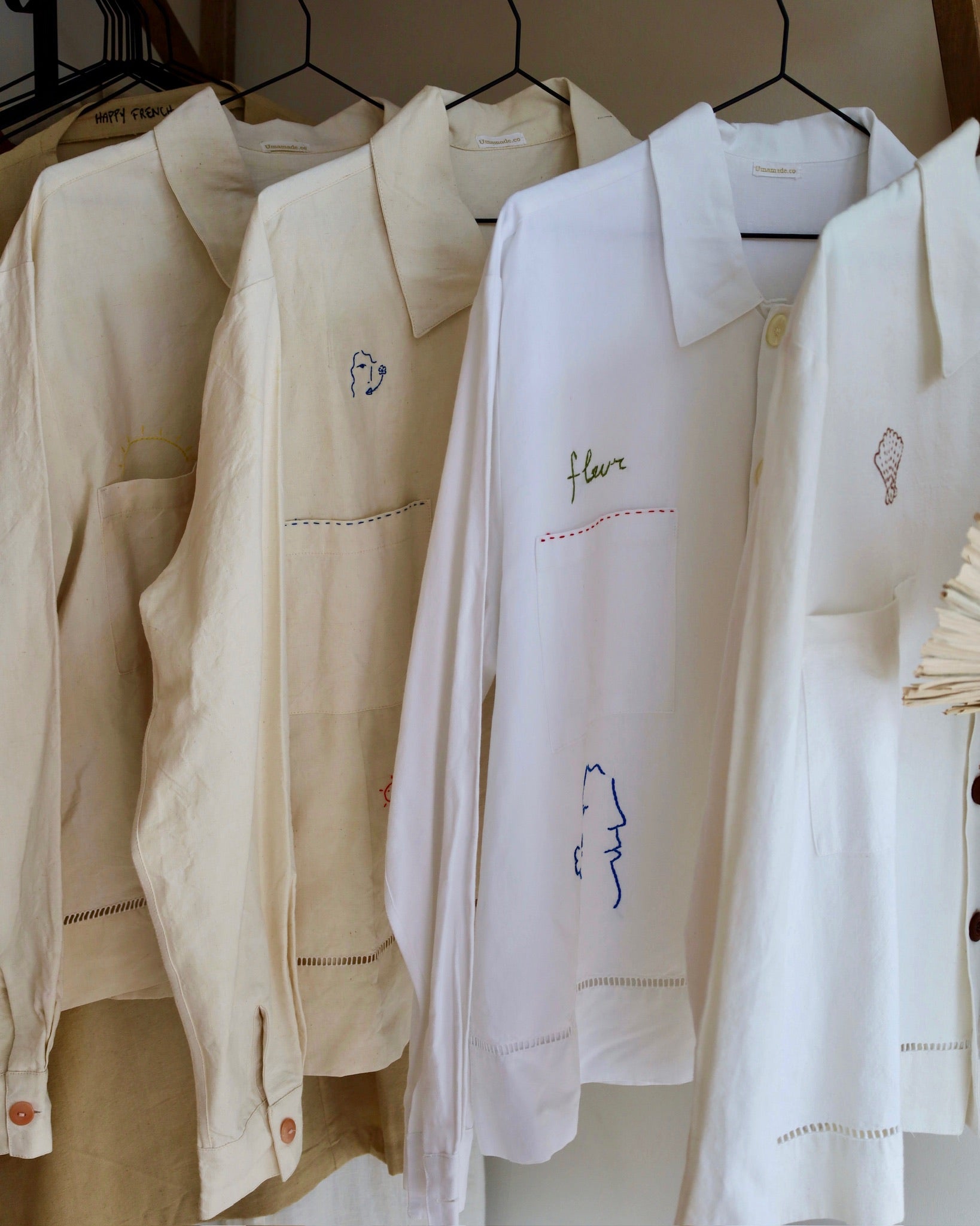 Handmade Linen Embroidered Shirt Coat