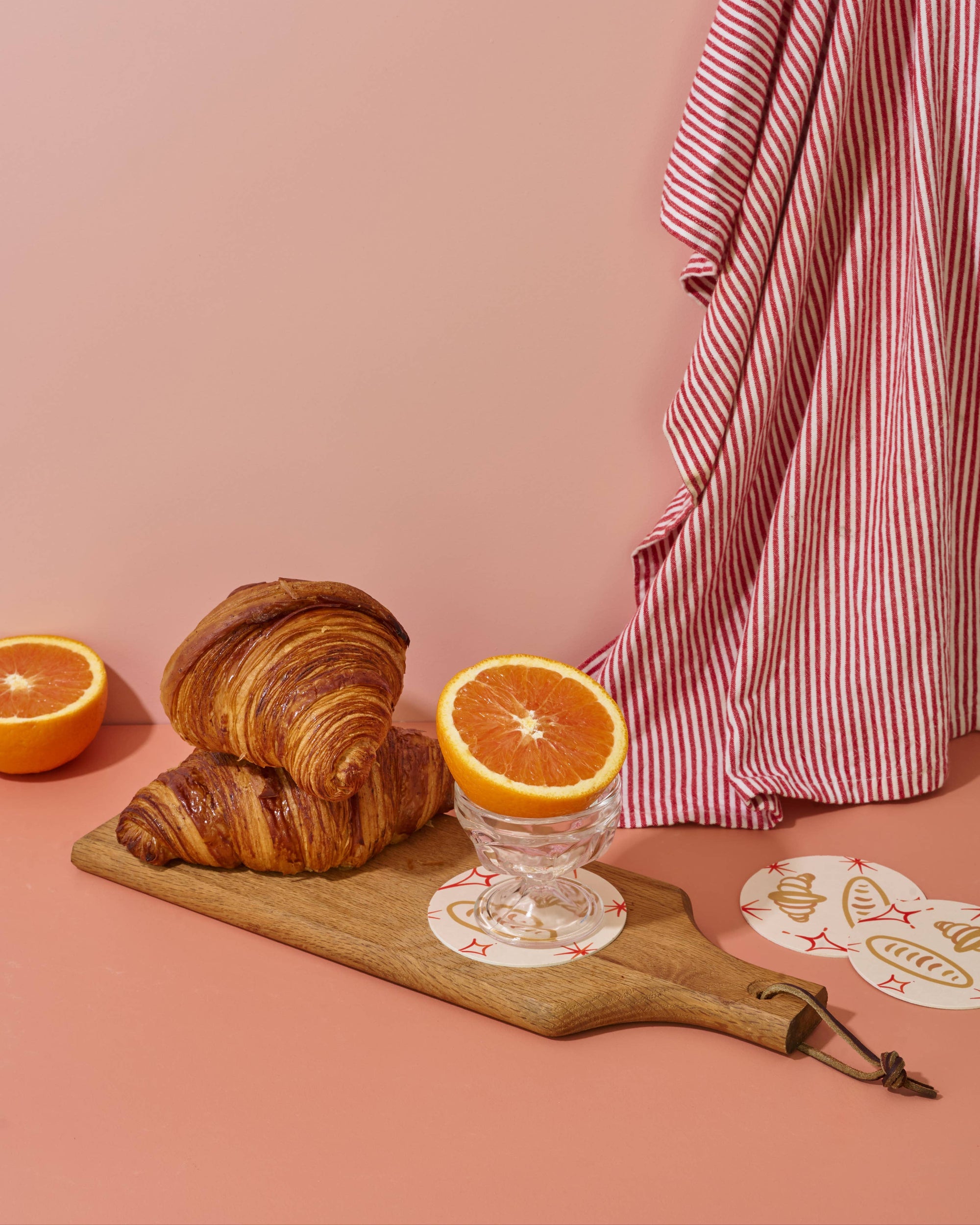 Oui Croissants Coasters - Set of Four
