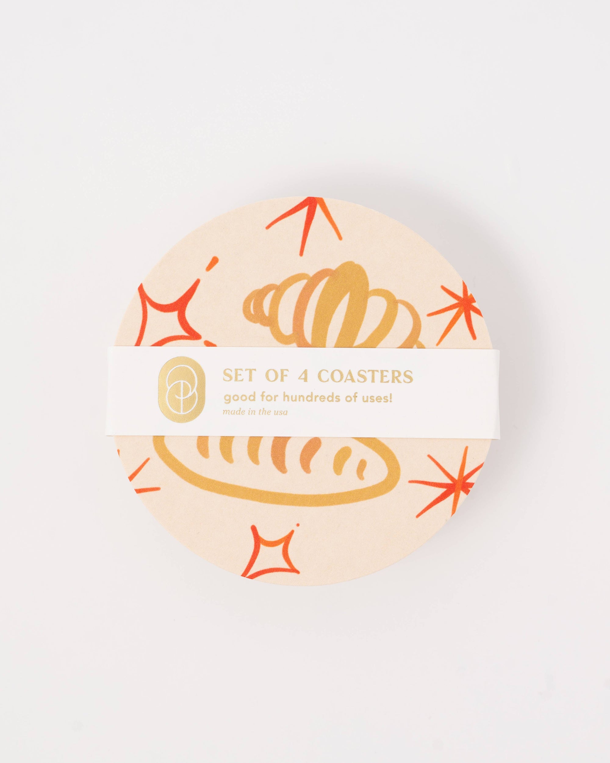 Oui Croissants Coasters - Set of Four