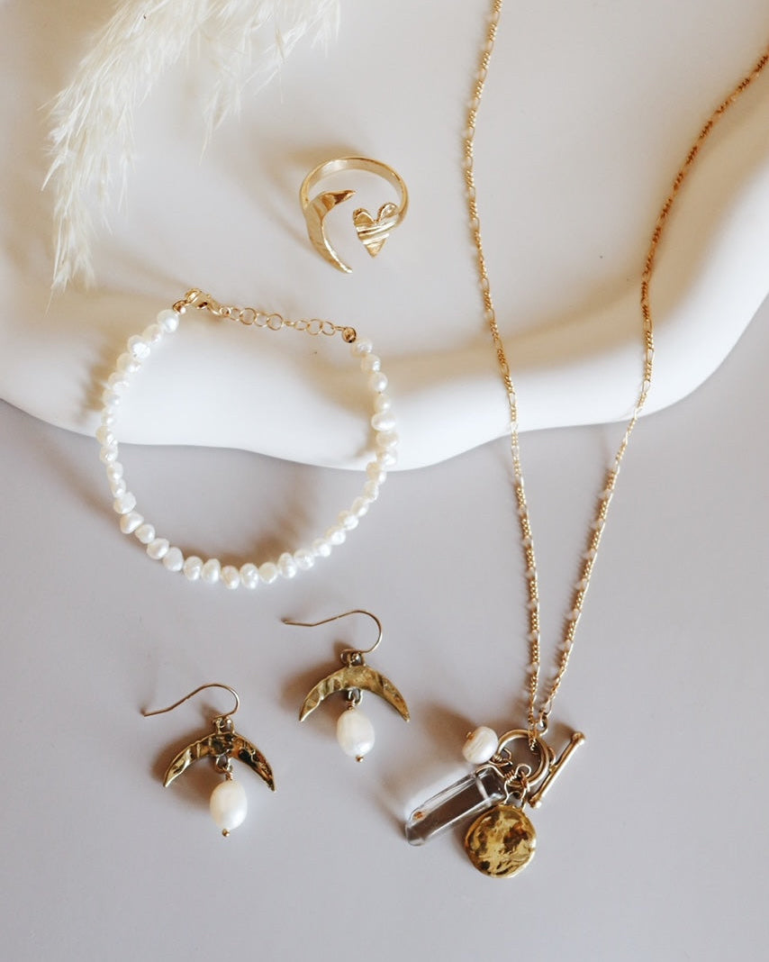 Selene Gold Charm Necklace