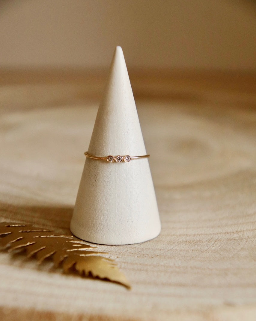 14kt Diamond Trio Ring