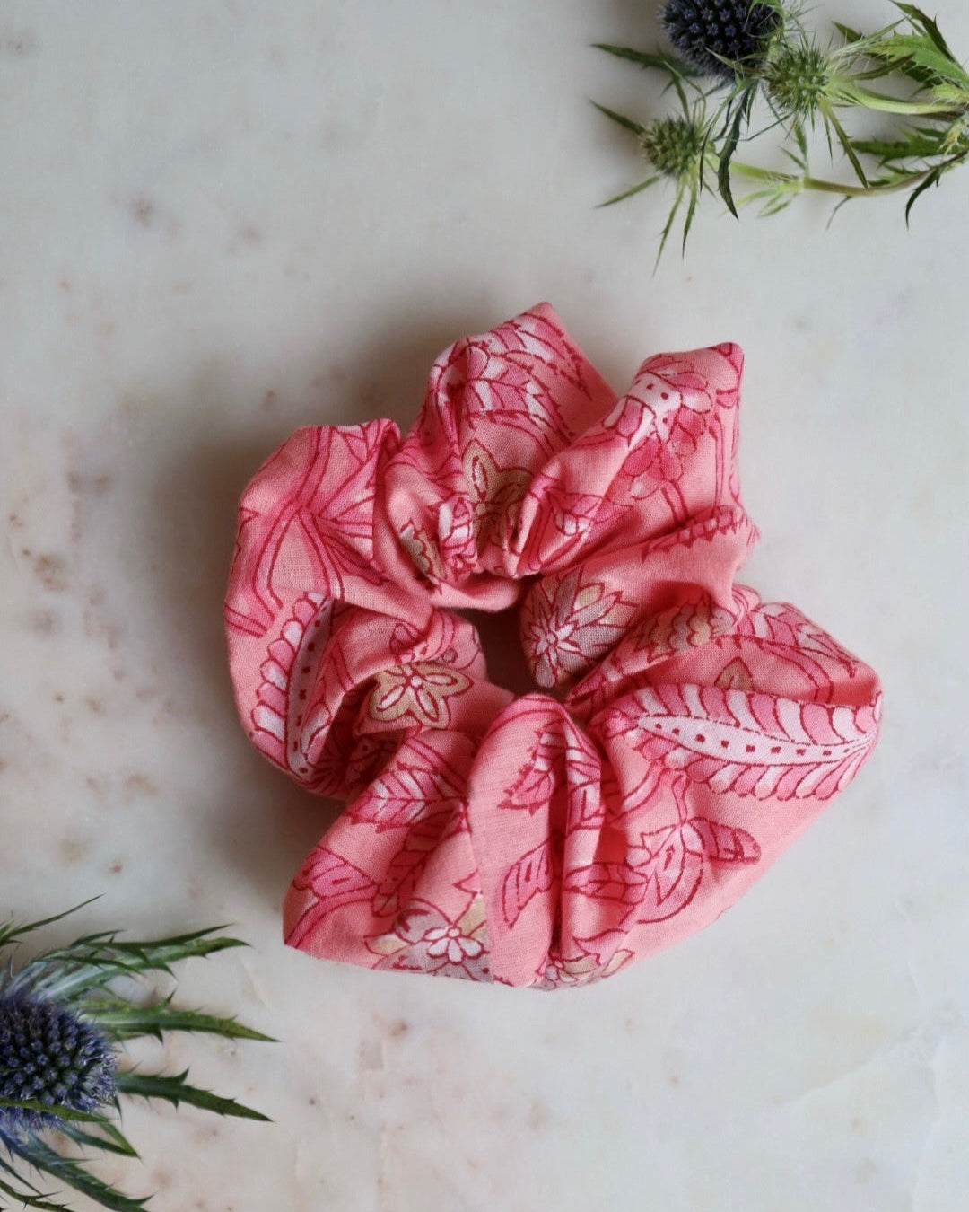 Block Print Scrunchie