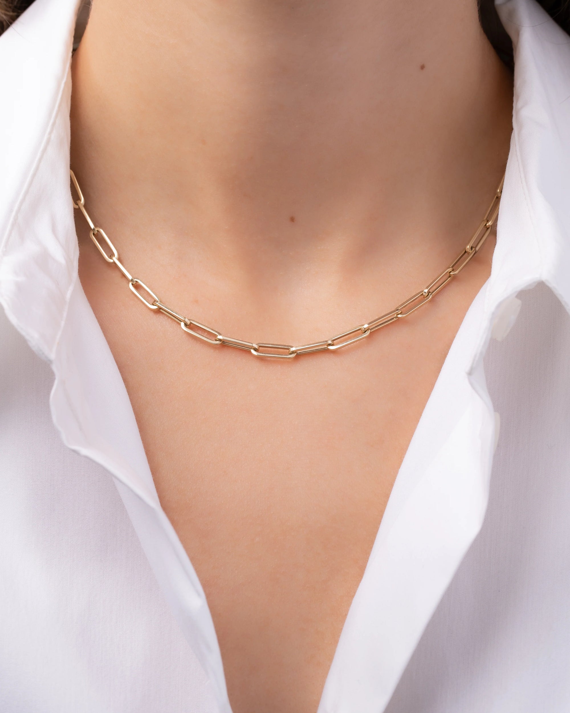 Large Paperclip Chain Necklace