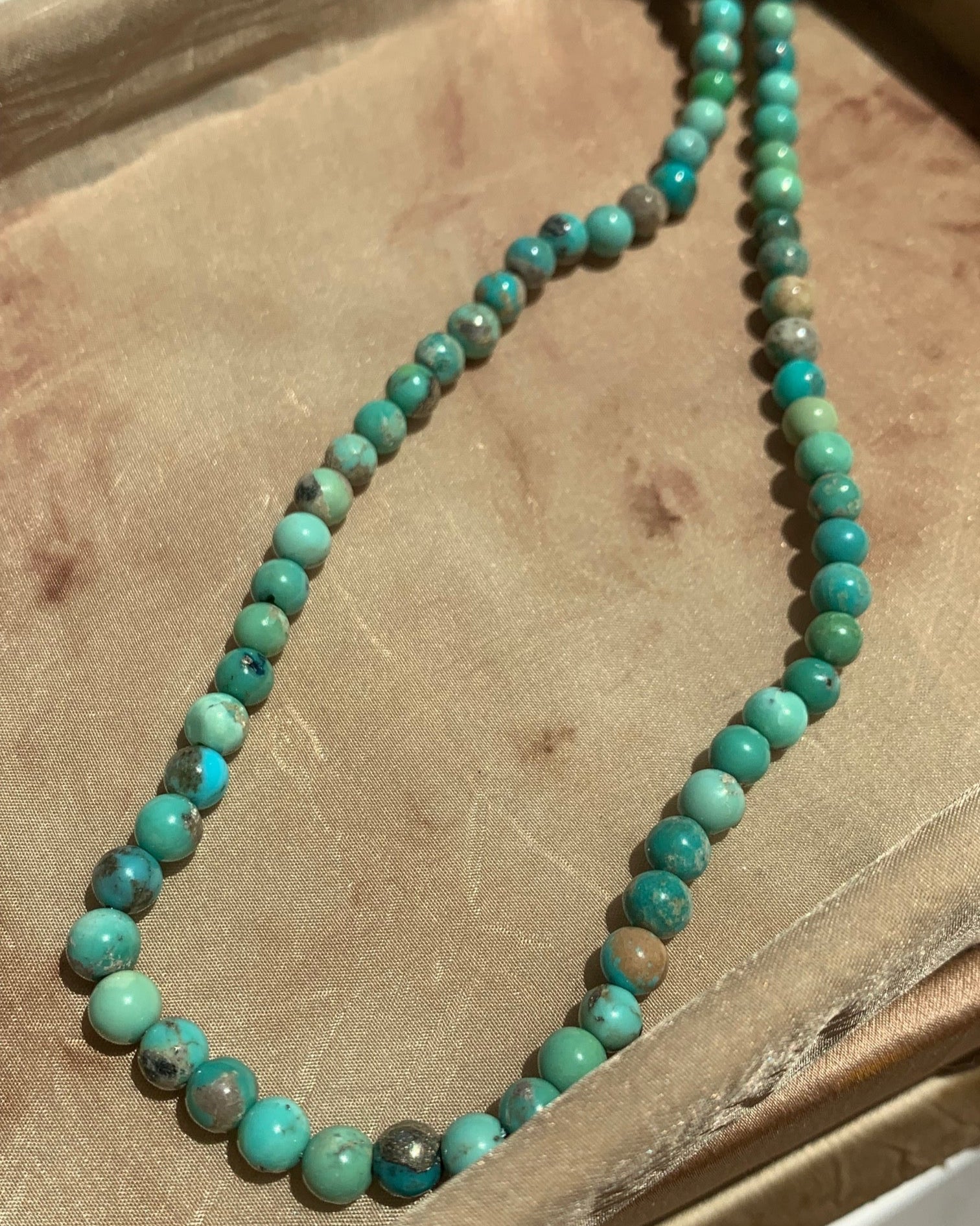 Knotted Arizona Turquoise Necklace- Charm Bar