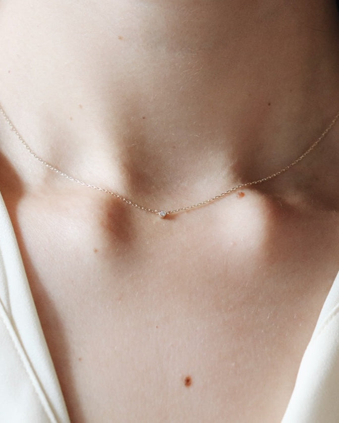 Solo Diamond Pendant Necklace