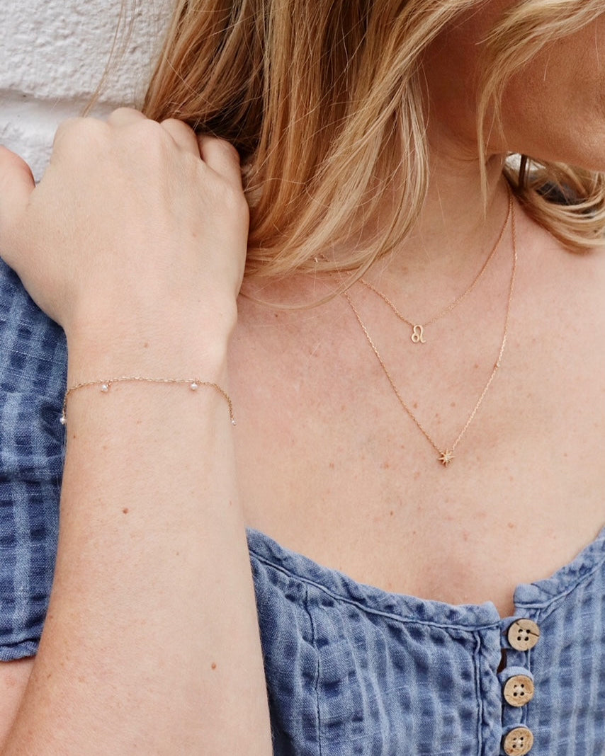 Gold Diamond Stardust Pendant