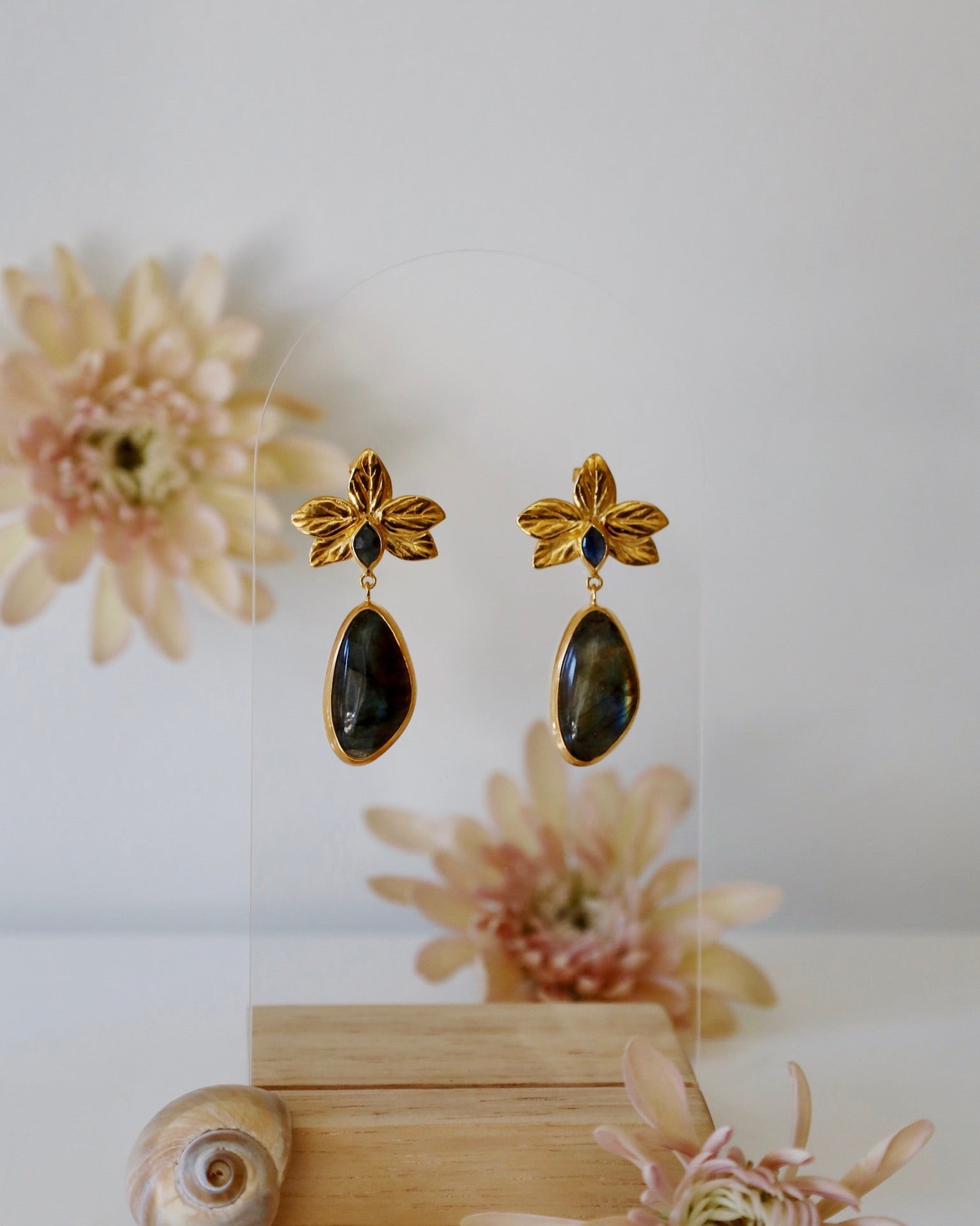 Sylve Drop Labradorite Earrings