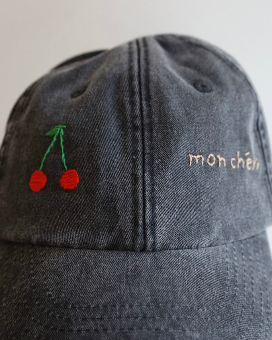 Embroidered Cherry Hat