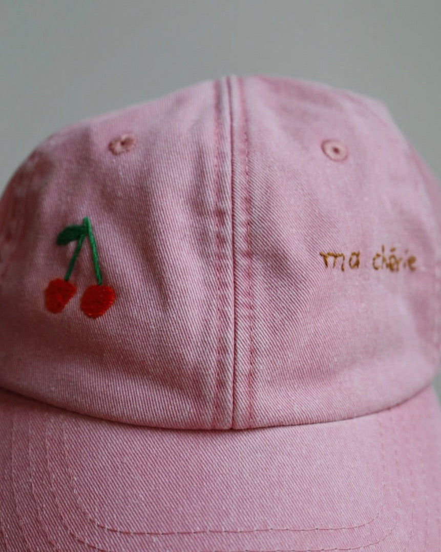 Embroidered Cherry Hat