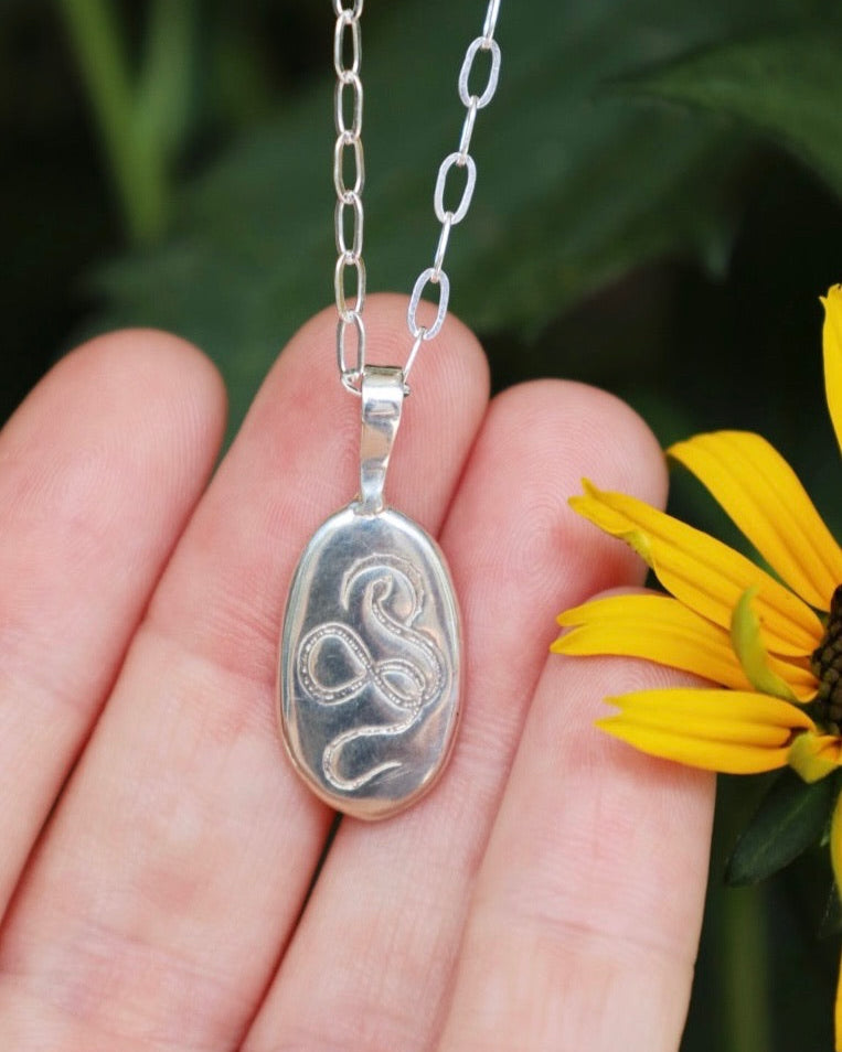 Serpent Rising Snake Pendant Necklace