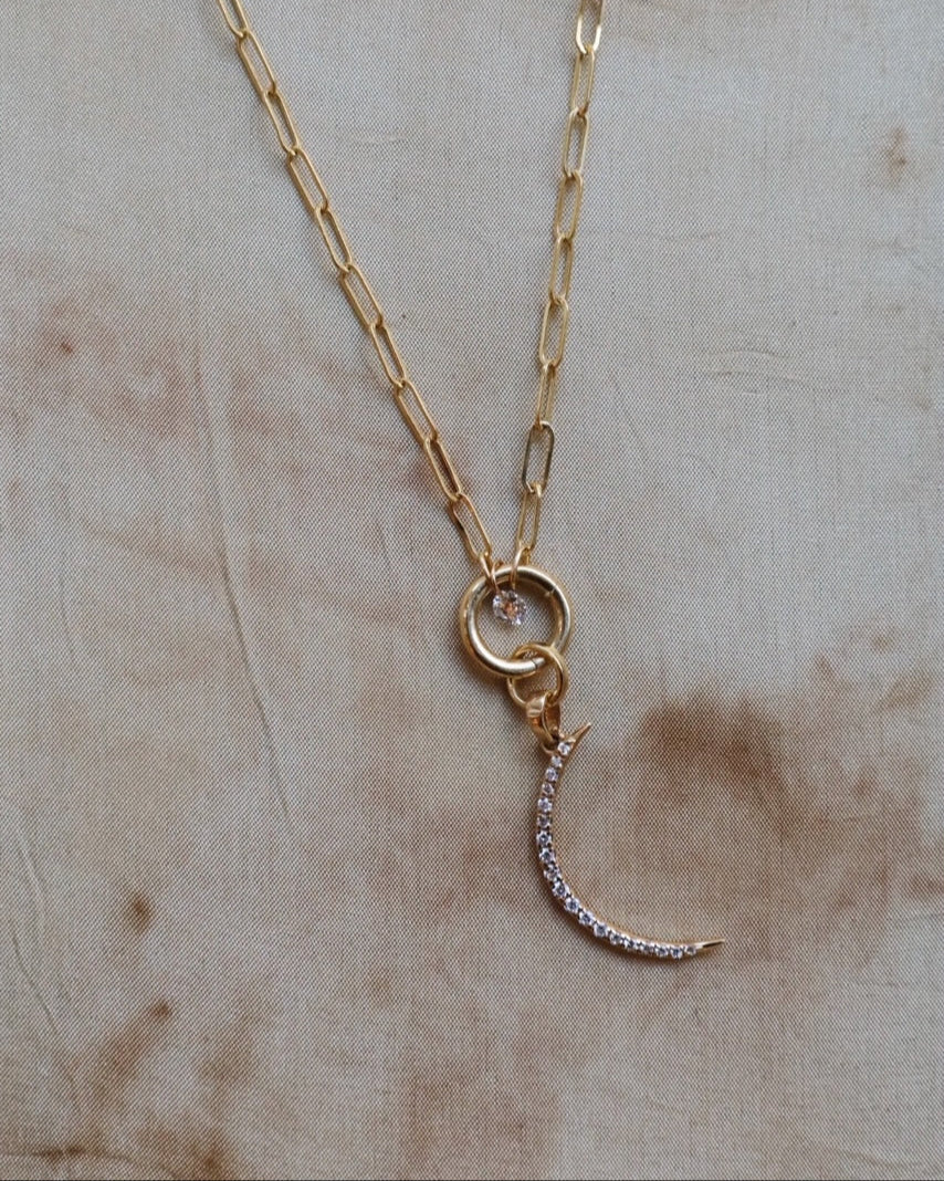 Paperclip Charm Holder Necklace