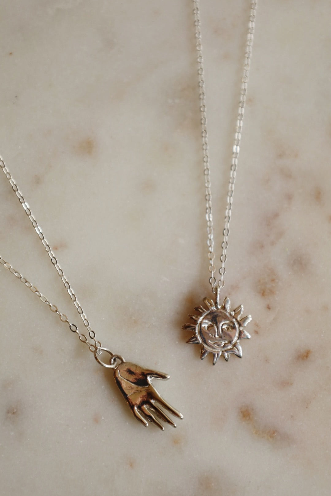 Silver Sun Talisman Necklace