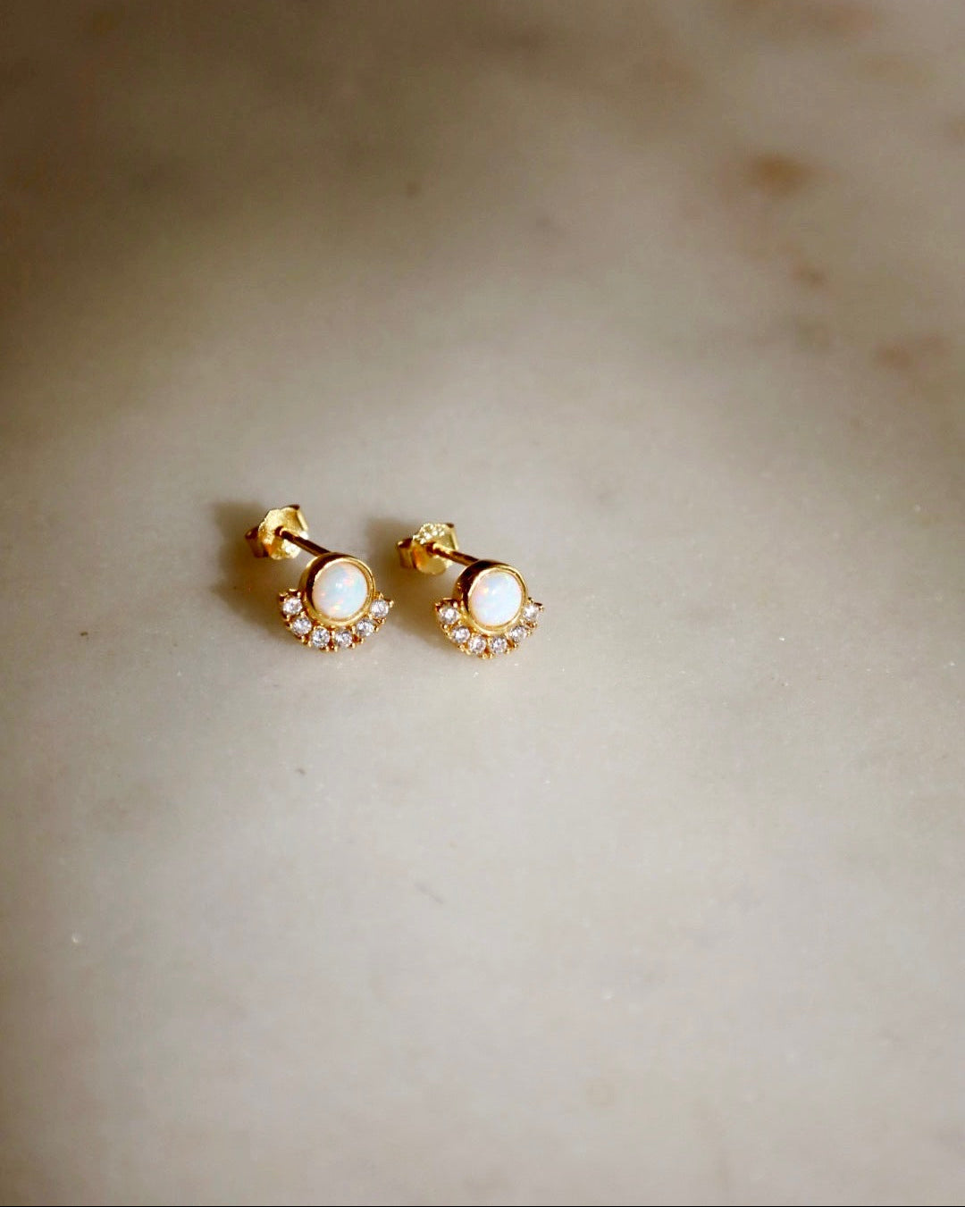 Opal & Crystal Parisian Sunset Studs