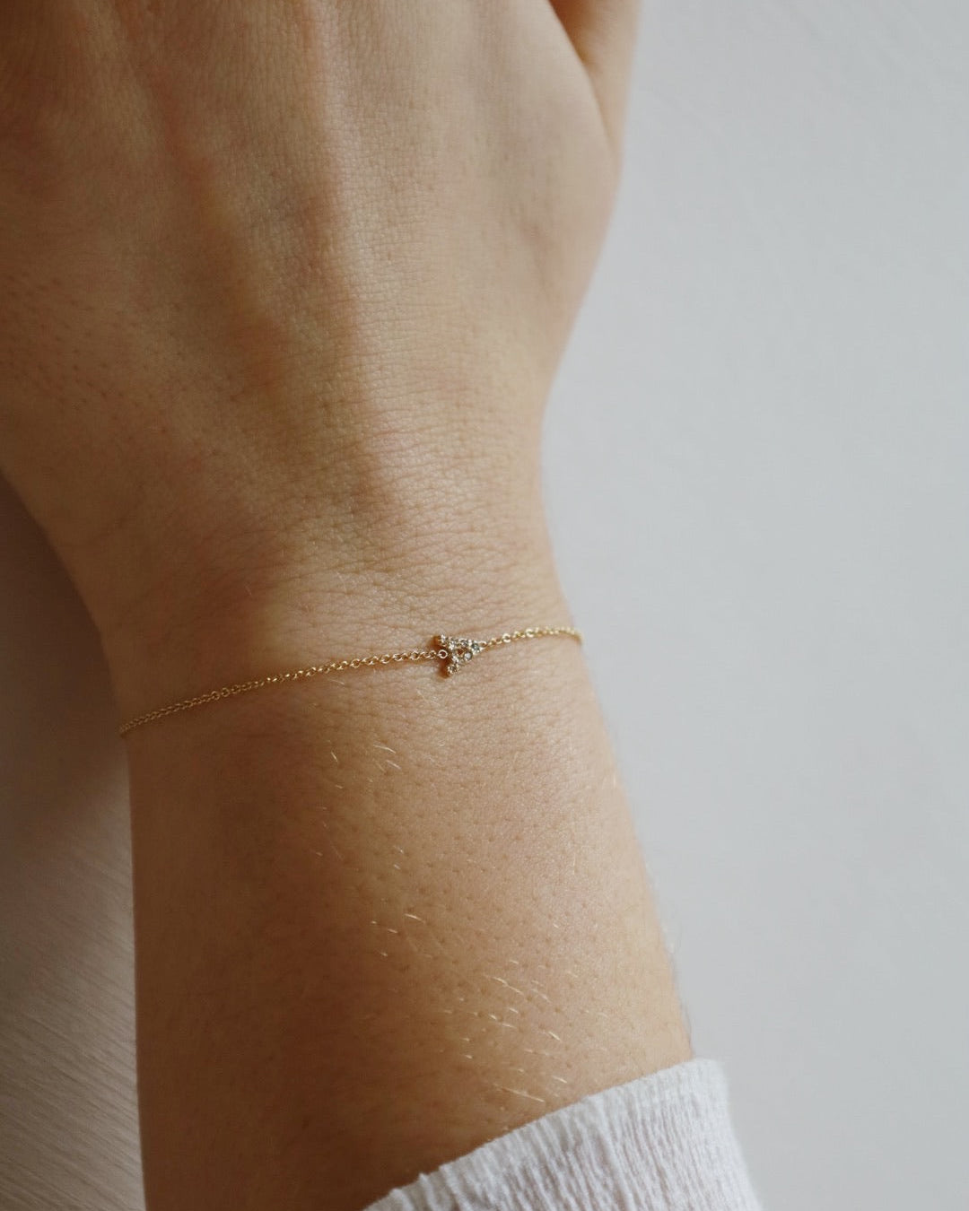 Mini Diamond Initial Bracelet