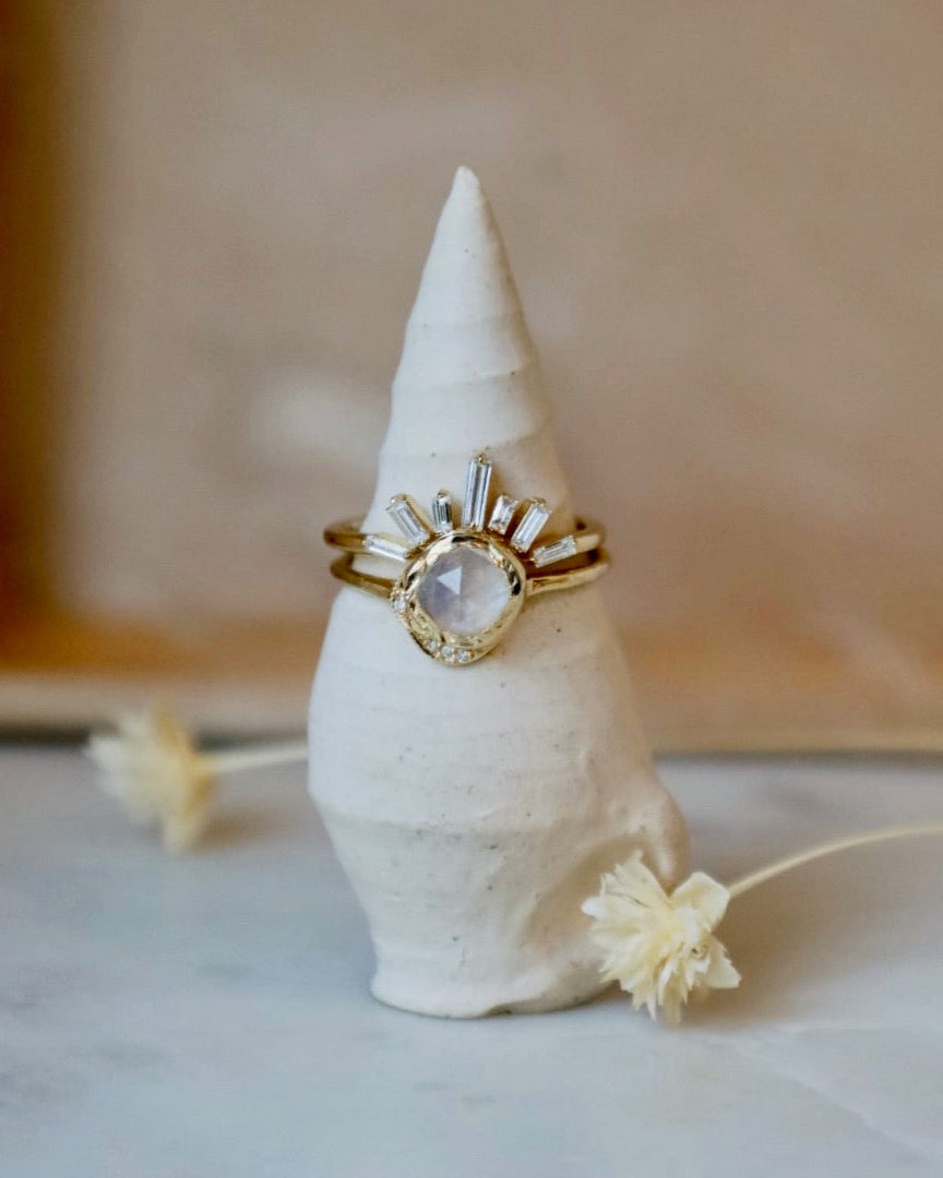 Mini Cove Moonstone Ring