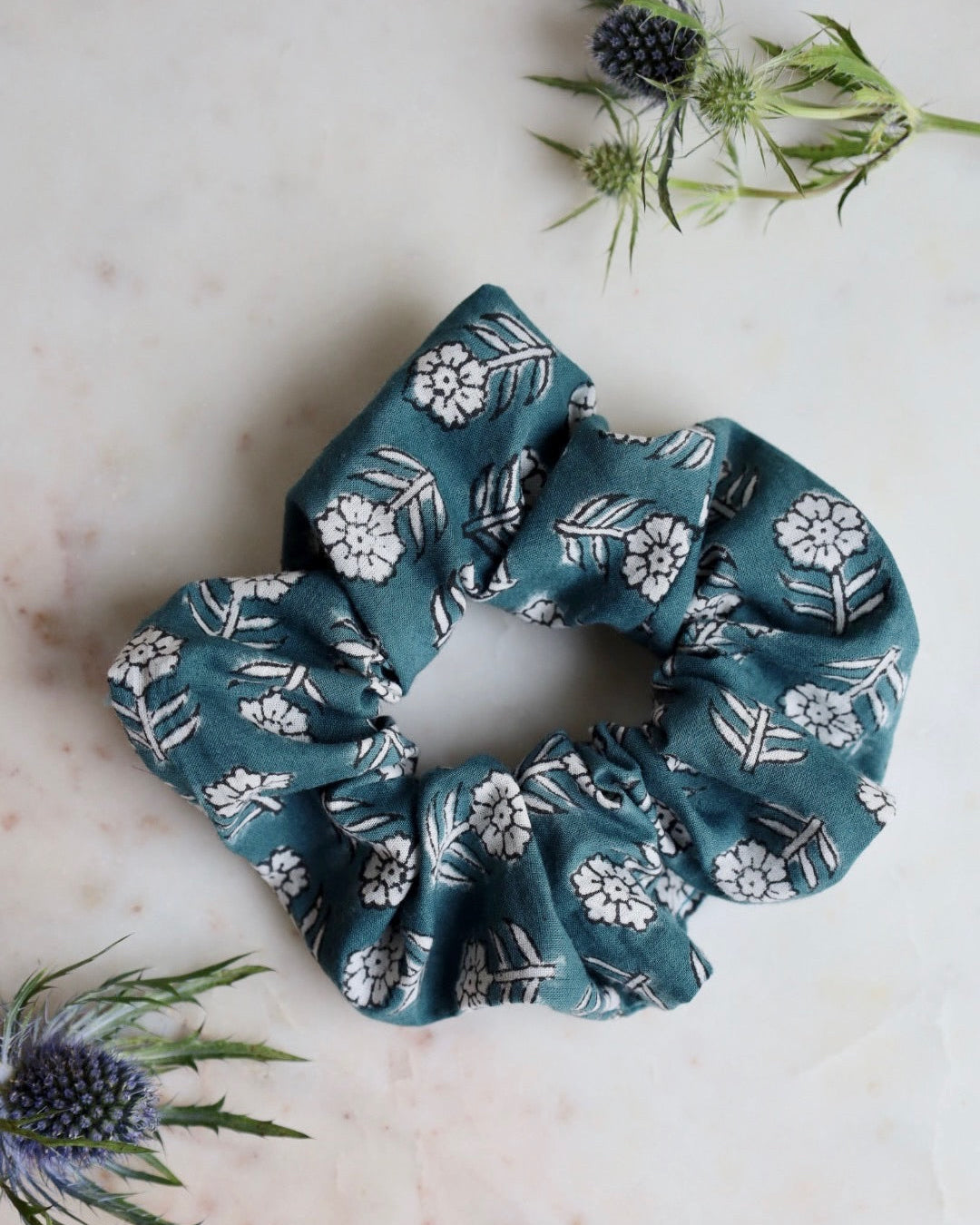 Block Print Scrunchie
