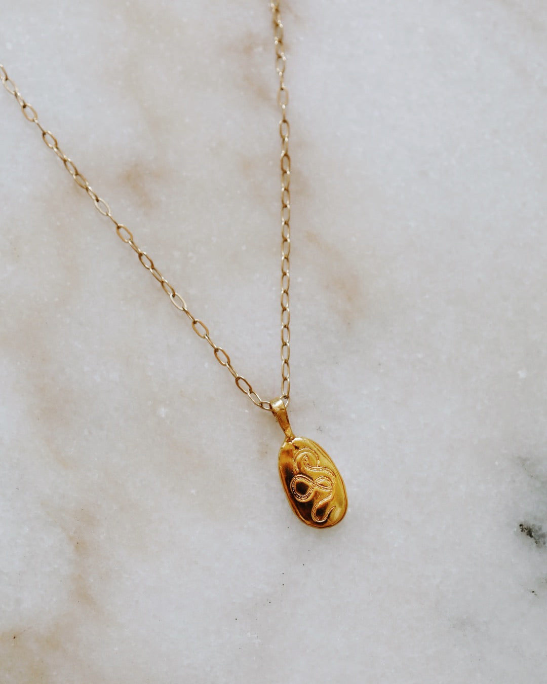 Serpent Rising Snake Pendant Necklace