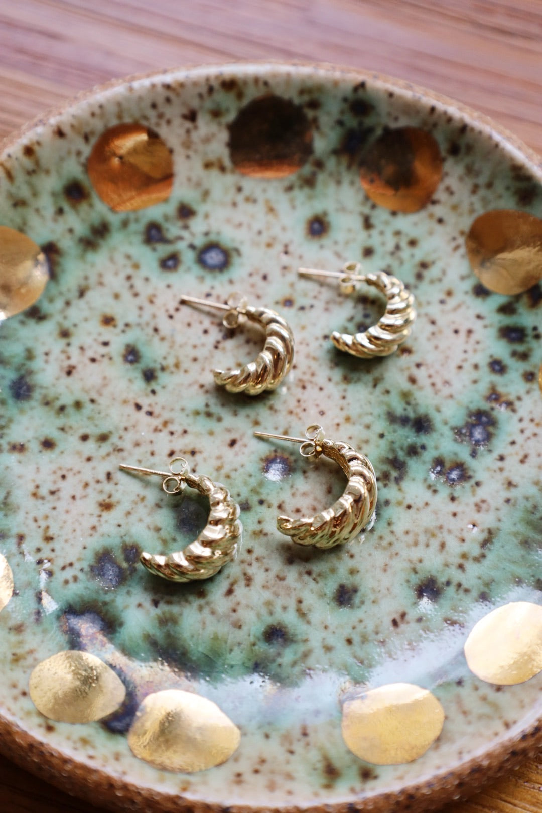 Large Croissant Stud Earring (single)