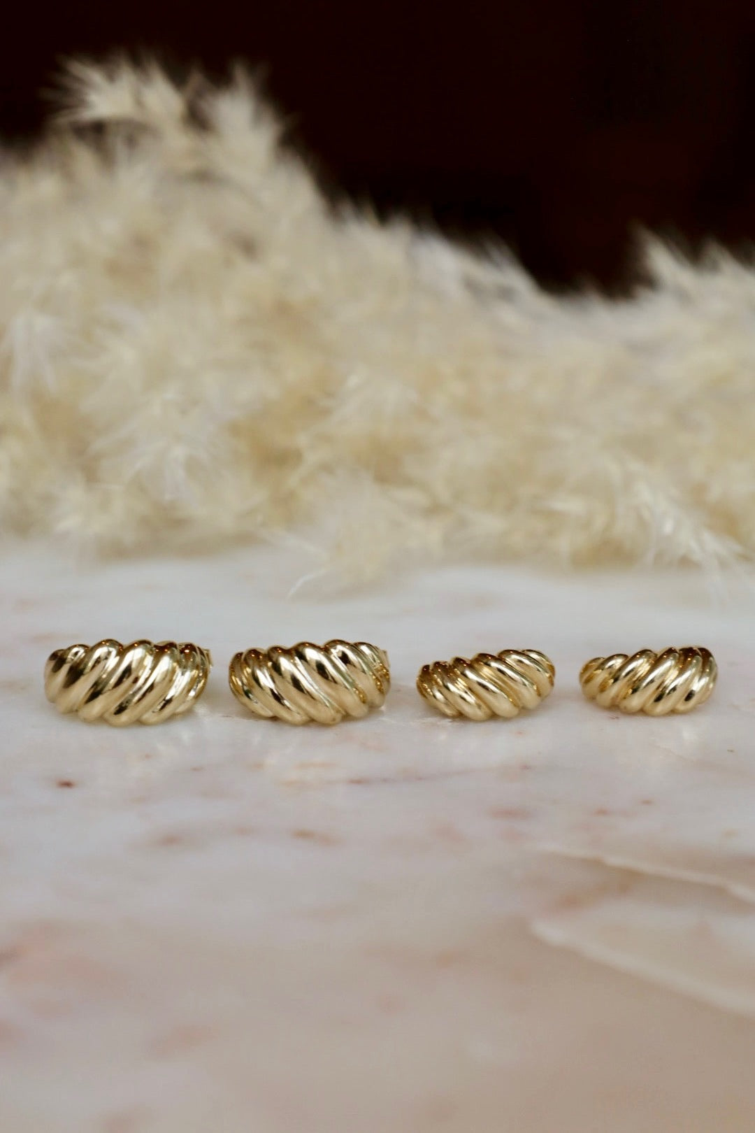 Large Croissant Stud Earring (single)