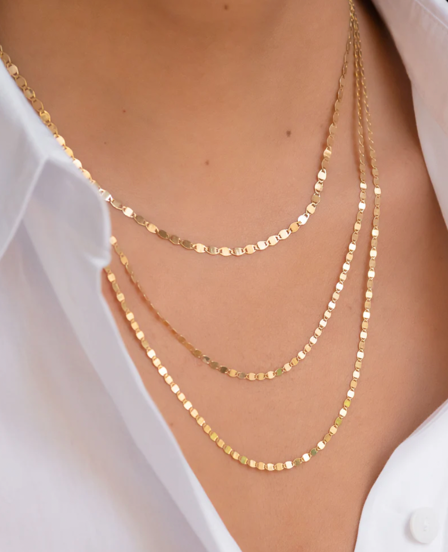 Gold Mirror Chain Necklace