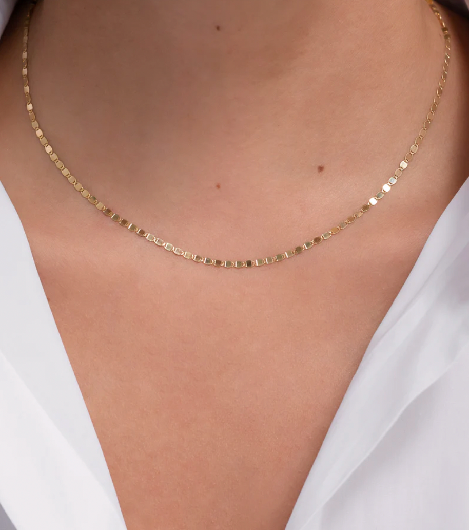 Gold Mirror Chain Necklace