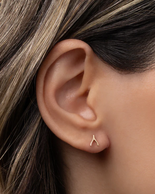 Mini Wishbone Stud (single)