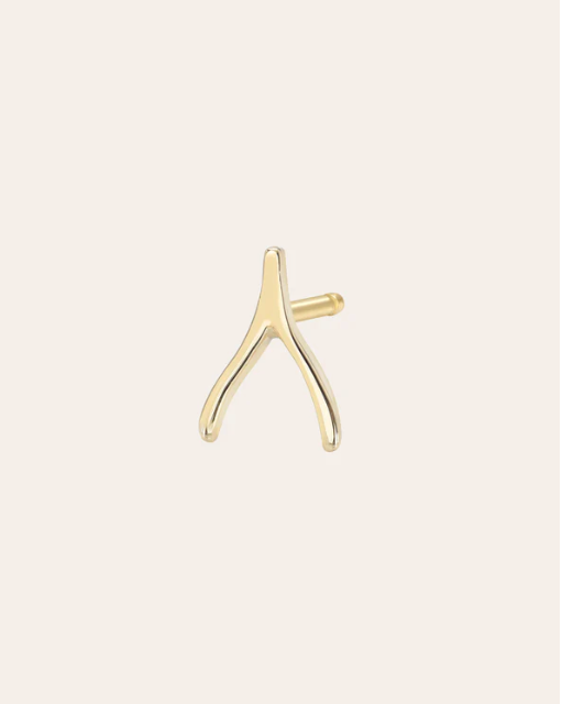 Mini Wishbone Stud (single)