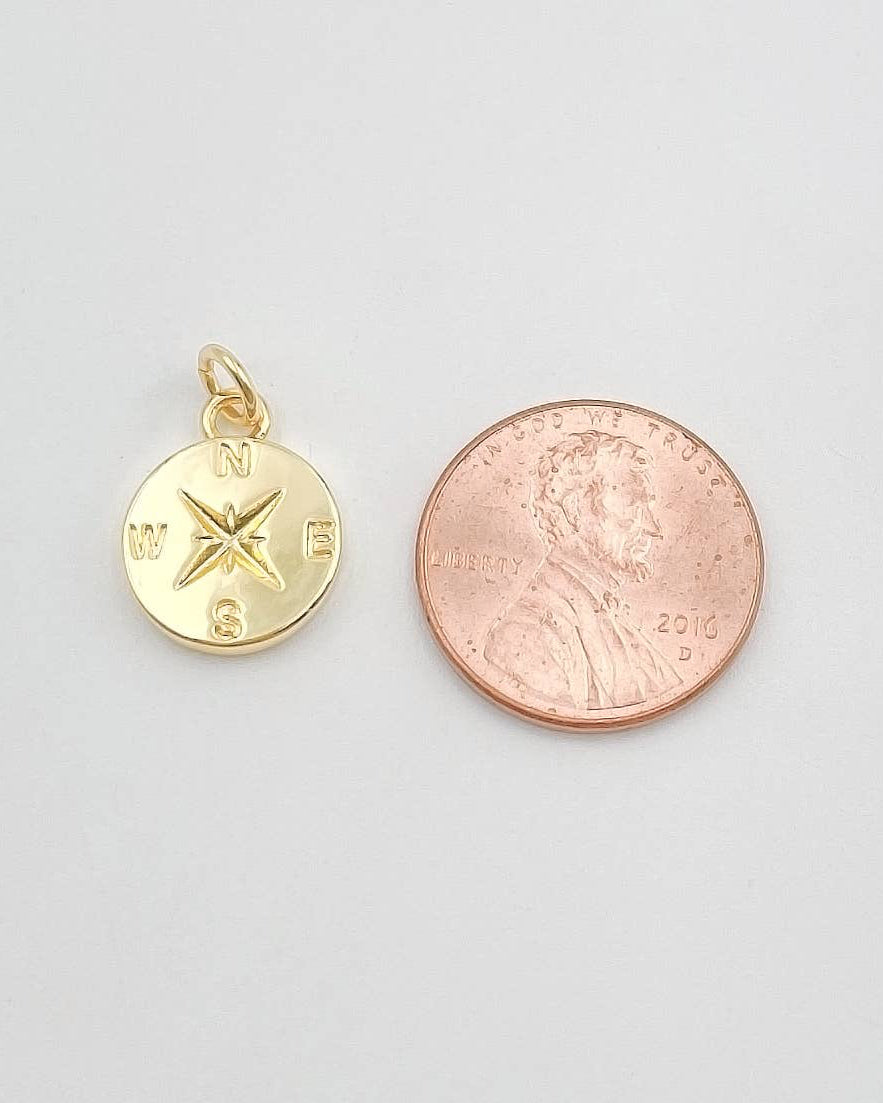Compass Coin Charm