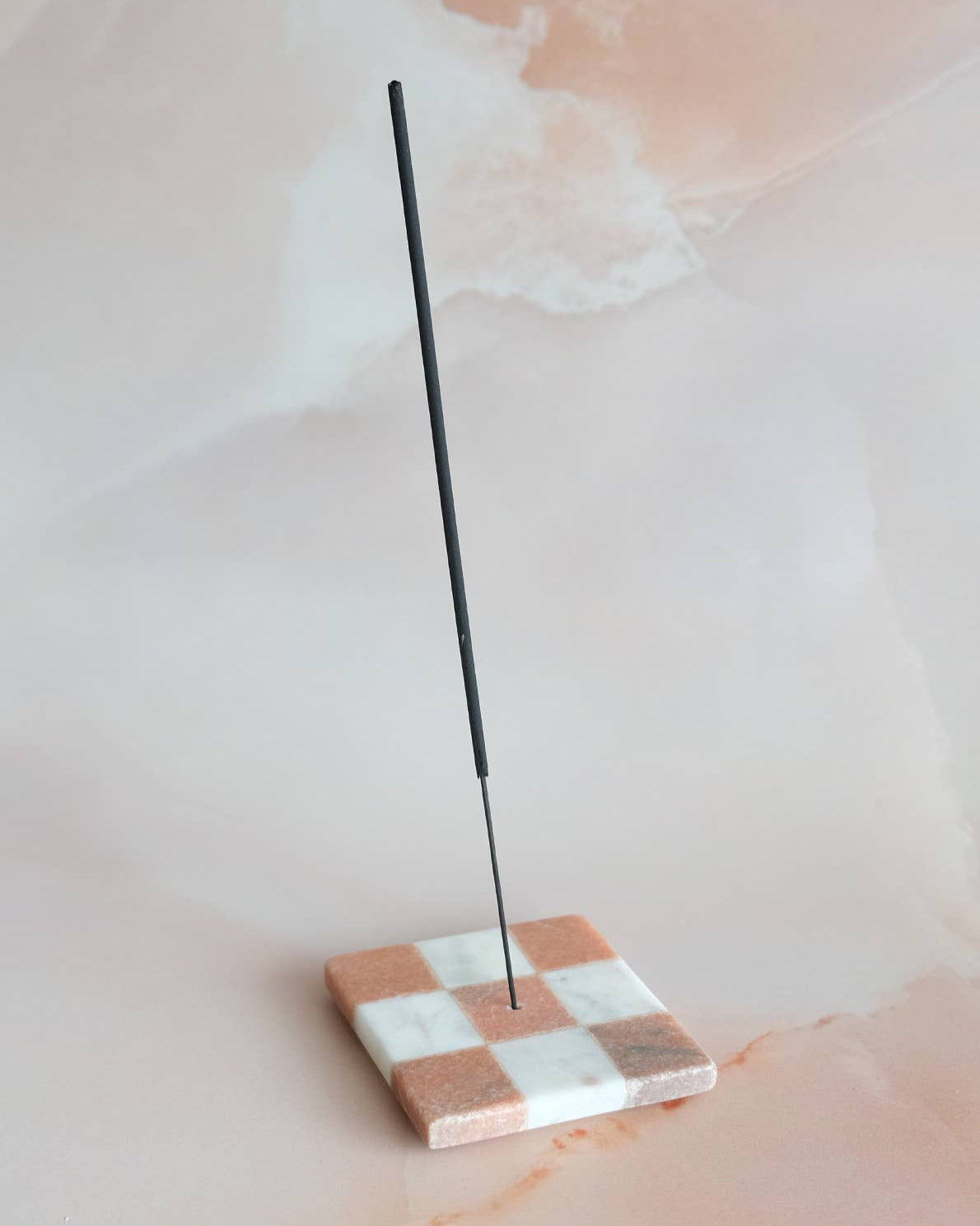 Marble Checks Incense Holder