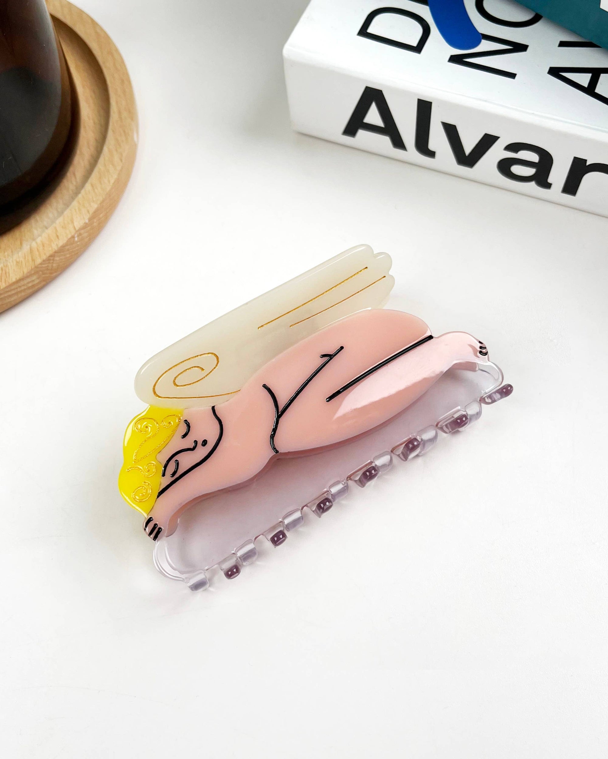 Sleeping Angel Hair Clip Acetate Claw Clips