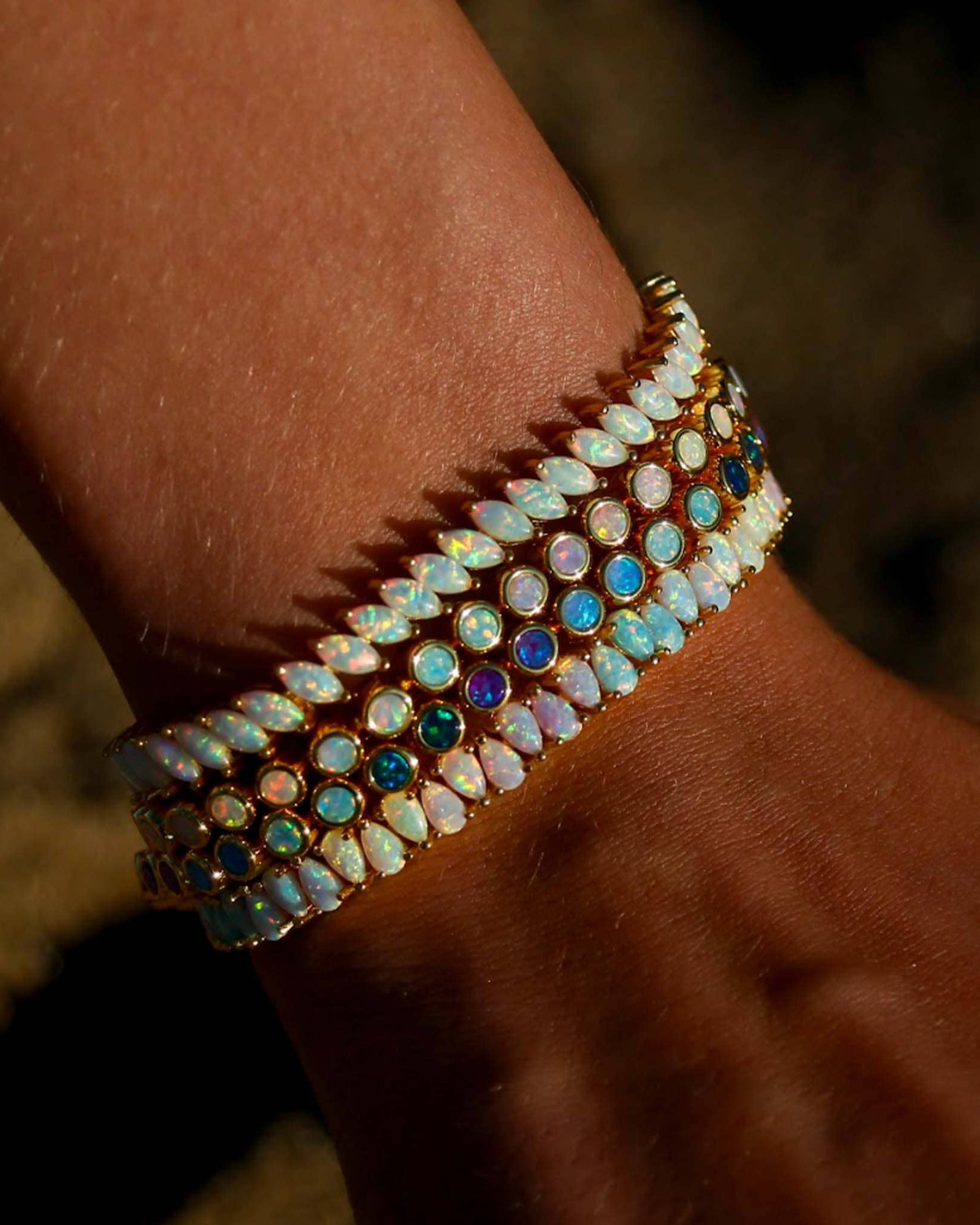 Pastel Opal Ombre Tennis Bracelet