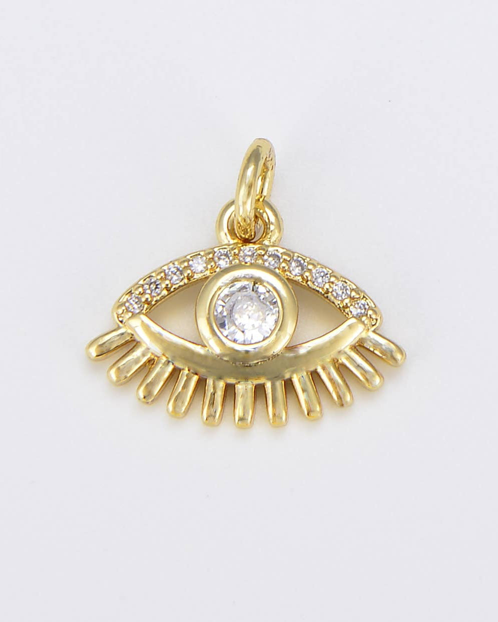 Evil Eye with Long Eyelash Charm