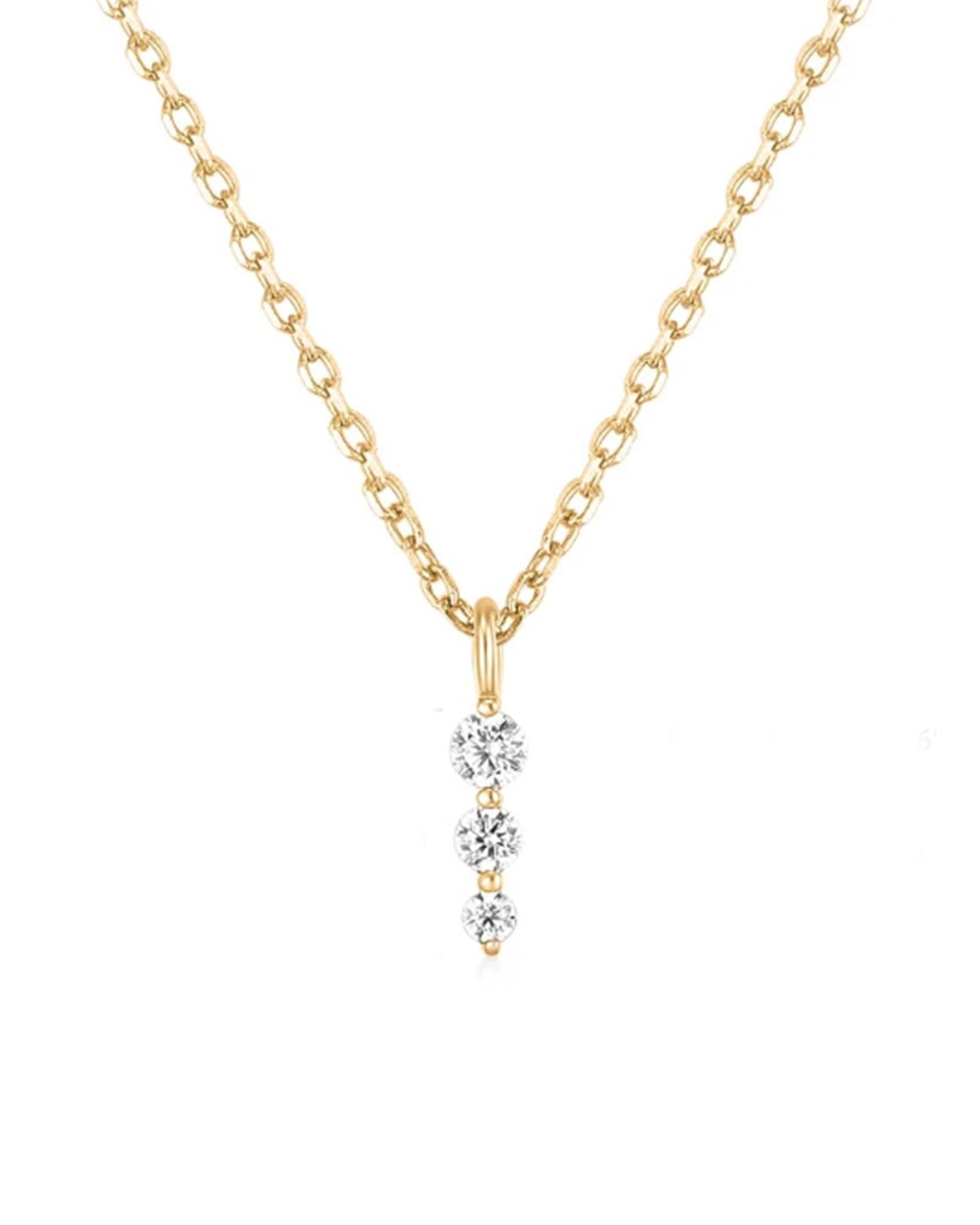 Gold Diamond Drop Pendant