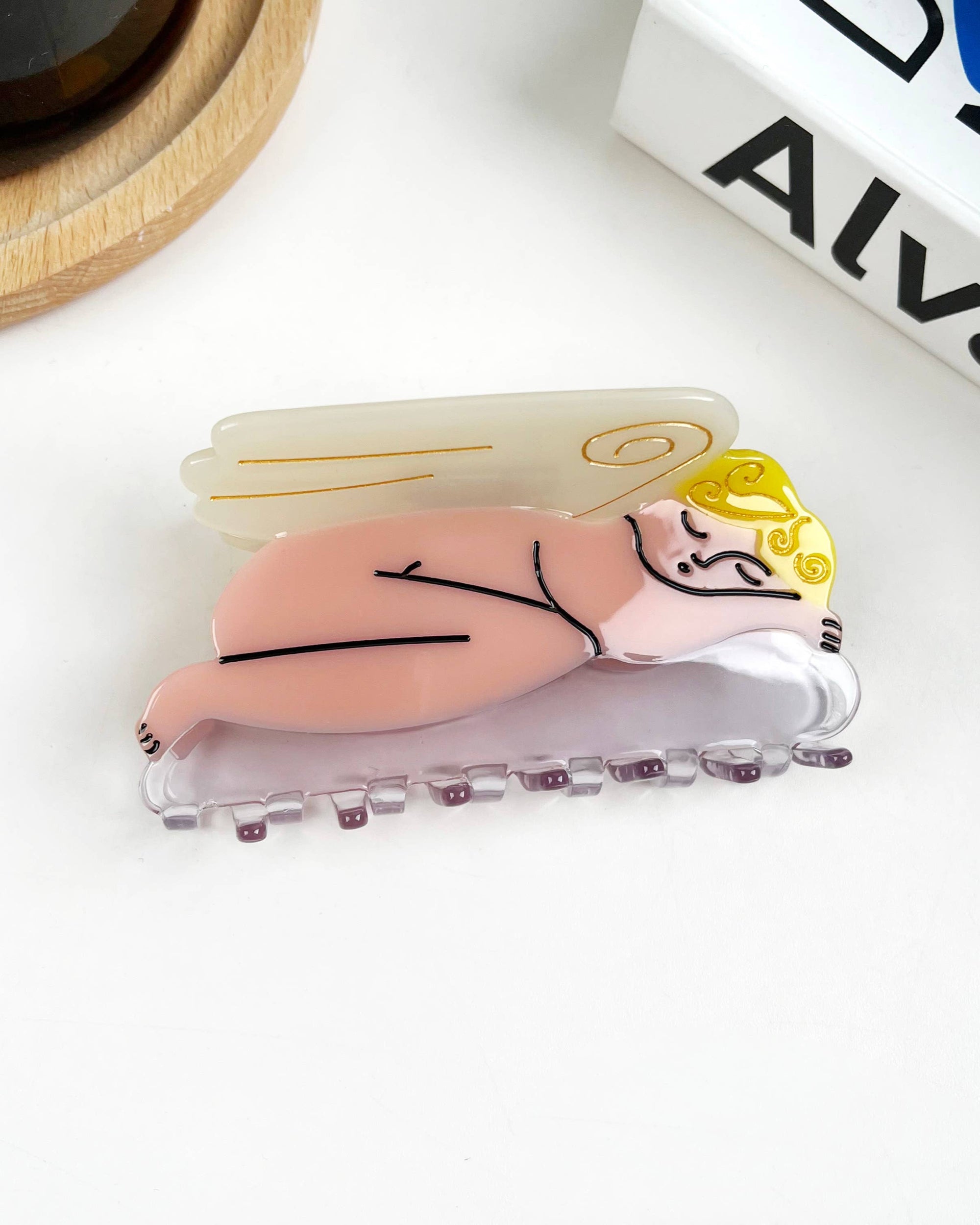 Sleeping Angel Hair Clip Acetate Claw Clips