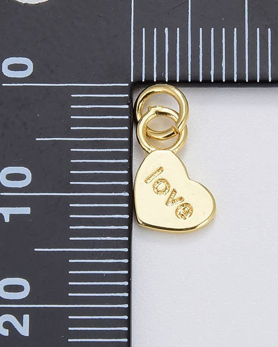 Engraved Heart Love Charm